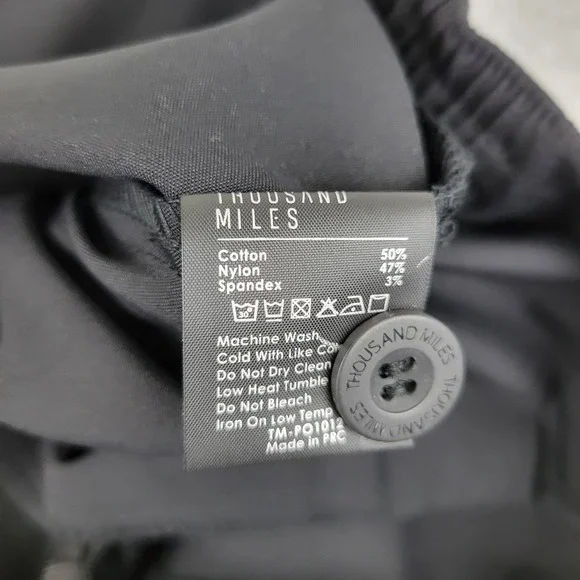 Thousand Miles Pants Mens 2XL Black Stretch Travel Chino Performance Comfort - Picture 11 of 14